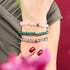 Mini verre luciole bleu sarcelle x bracelet fil rouge
